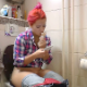 A pretty, plump, Eastern-European girl eats an ice cream cone while taking a shit sitting on a toilet. Audible plops and pissing is heard. She wipes when finished. No product shown. Presented in 720P HD. 121MB, MP4 file. Over 7 minutes.